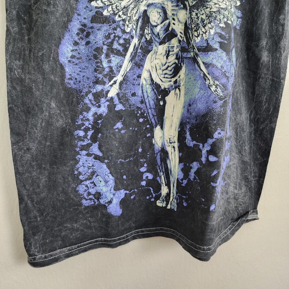 Nirvana Official Graphic T-Shirt Black Acid Wash Tie Dye Band Tee Medium NEW - Picture 3 of 8